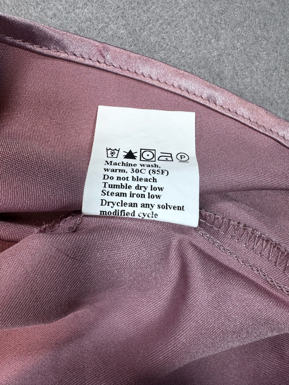 Women's Satin Midi Skirt - Dusty Rose - Picture 4 of 7